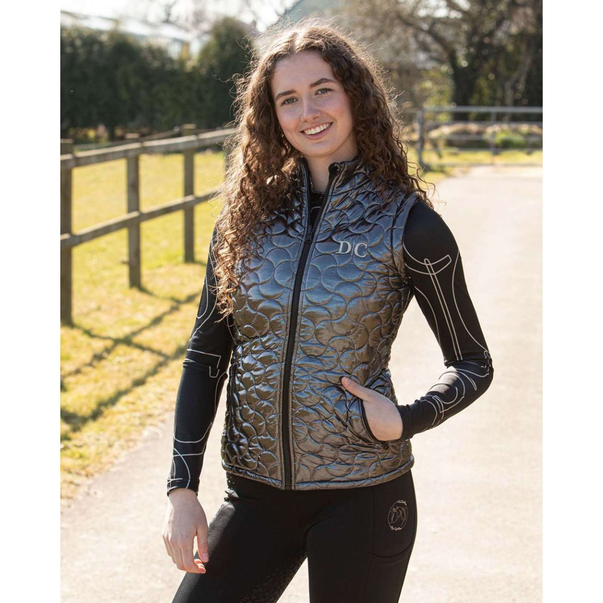 Harry's Horse Bodywarmer Denici Cavalli Stardust Omkeerbaar Zwart