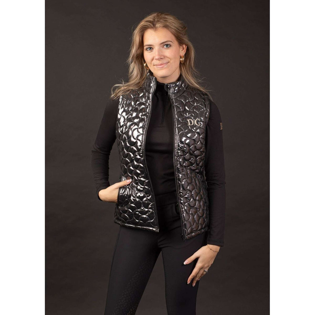 Harry's Horse Bodywarmer Denici Cavalli Stardust Omkeerbaar Zwart