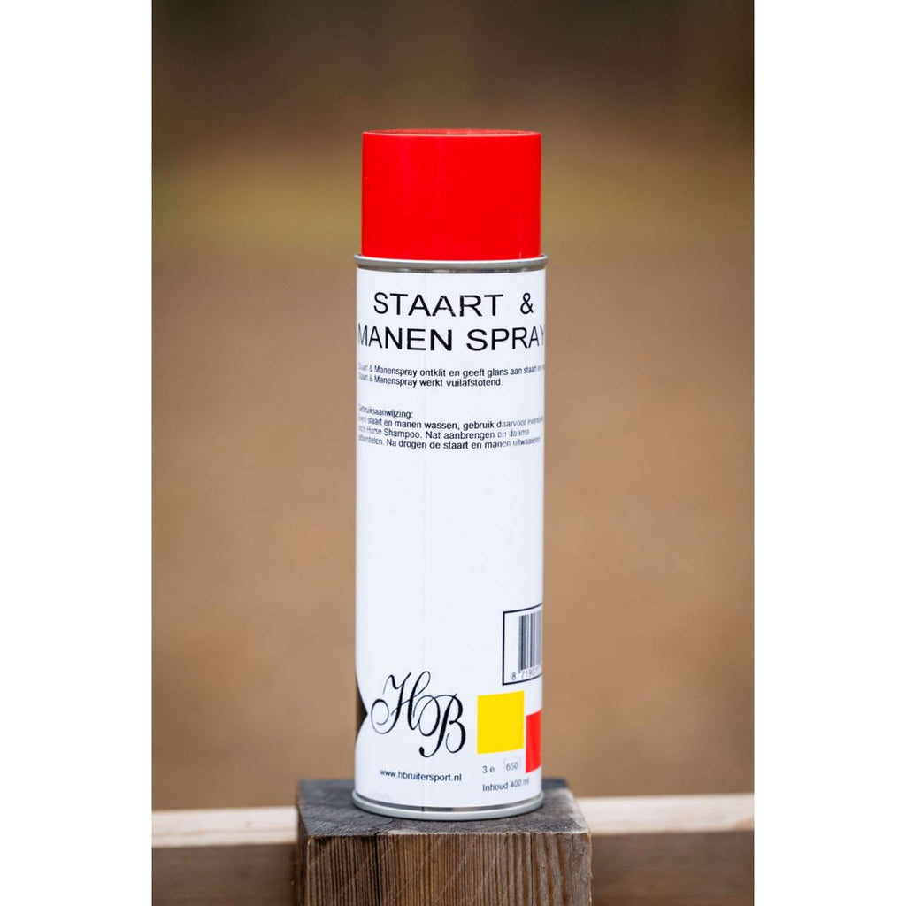 HB Ruitersport Staart en Manenspray Wit/Rood