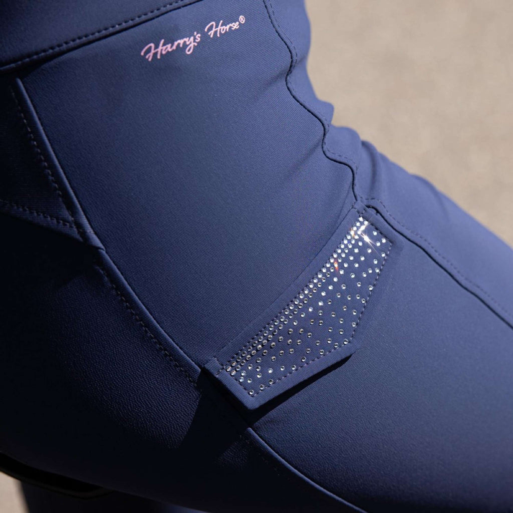 Harry's Horse Rijbroek Denici Cavalli Purple Passion Full Grip Peacoat