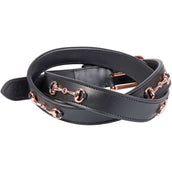 Harry's Horse Riem Bit Leer 2 Zwart/Rosegold