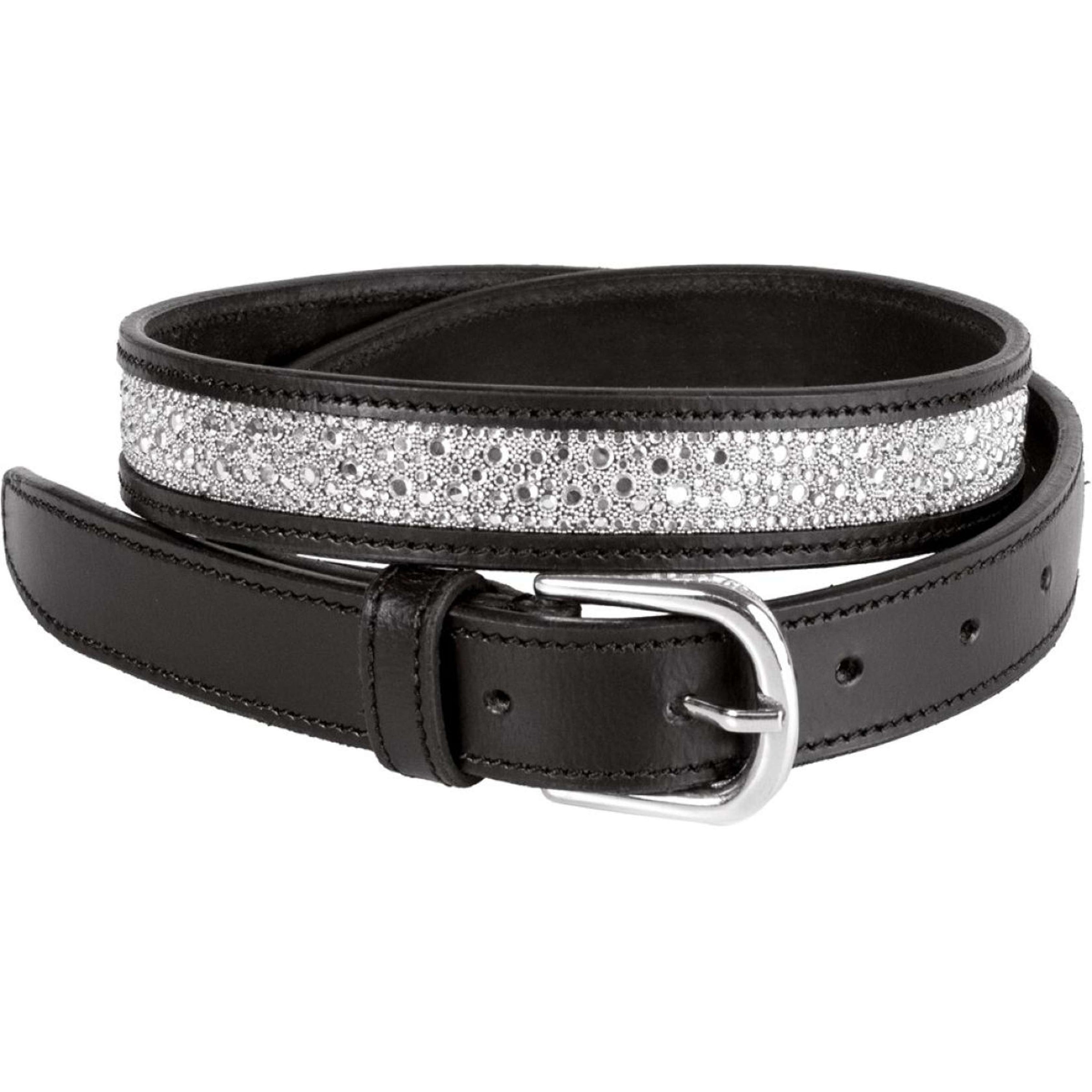 Harry's Horse Riem Leder Crystal Drops Zilver Harry's Horse Riem Leder Crystal Drops Zilver