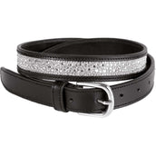 Harry's Horse Riem Leder Crystal Drops Zilver
