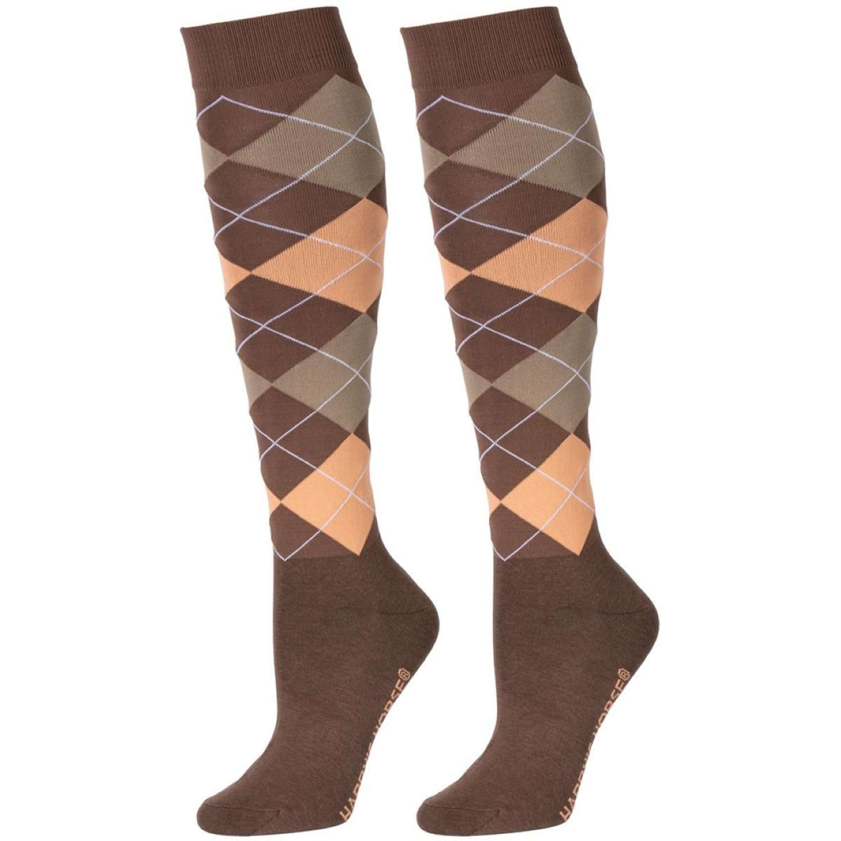 Harry's Horse Sokken Check Coffee Quartz