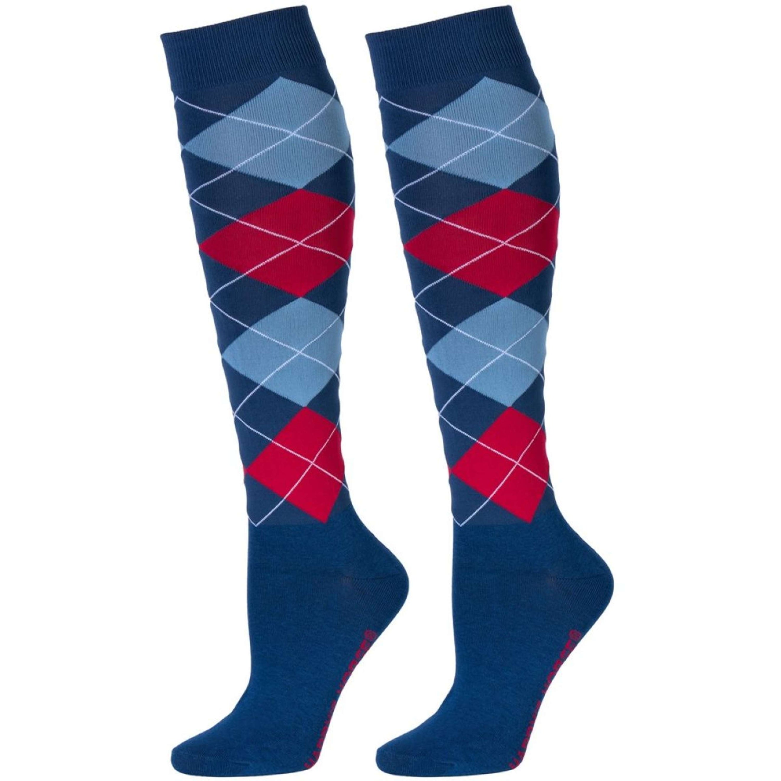 Harry's Horse Sokken Check Moonlit Ocean