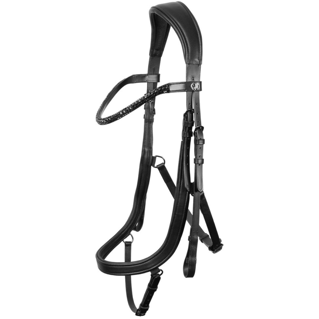 Harry's Horse Hoofdstel Anatomic Black Crystal Zwart