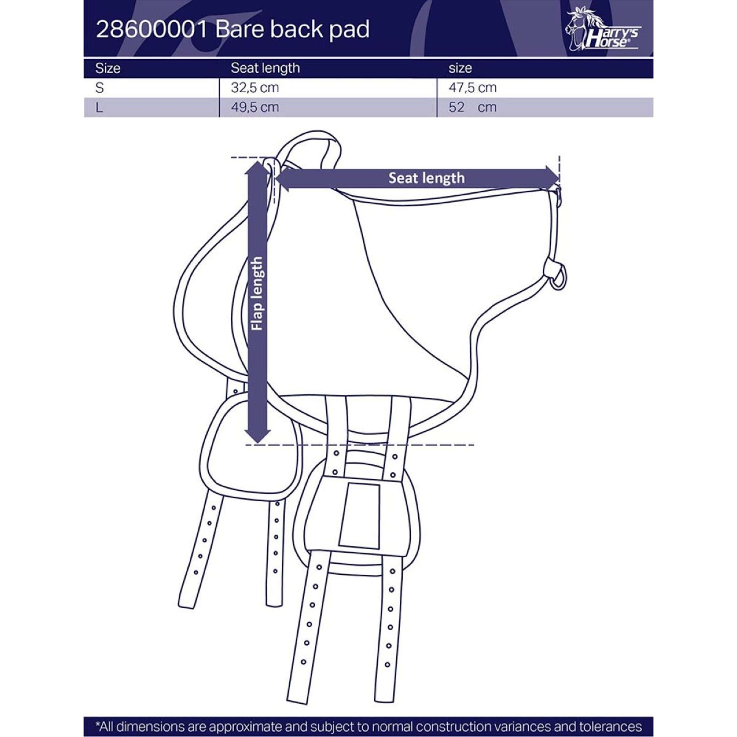 Harry's Horse Bareback Pad Grijs