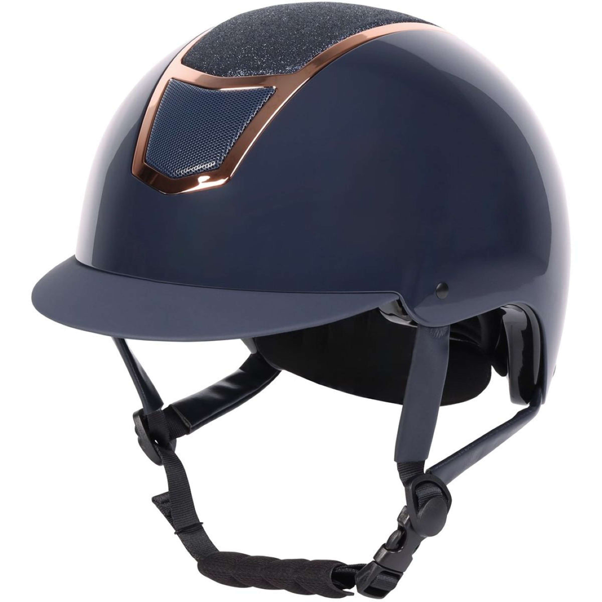 Harry's Horse Veiligheidscap Matterhorn Sparkle Navy/Rosegold