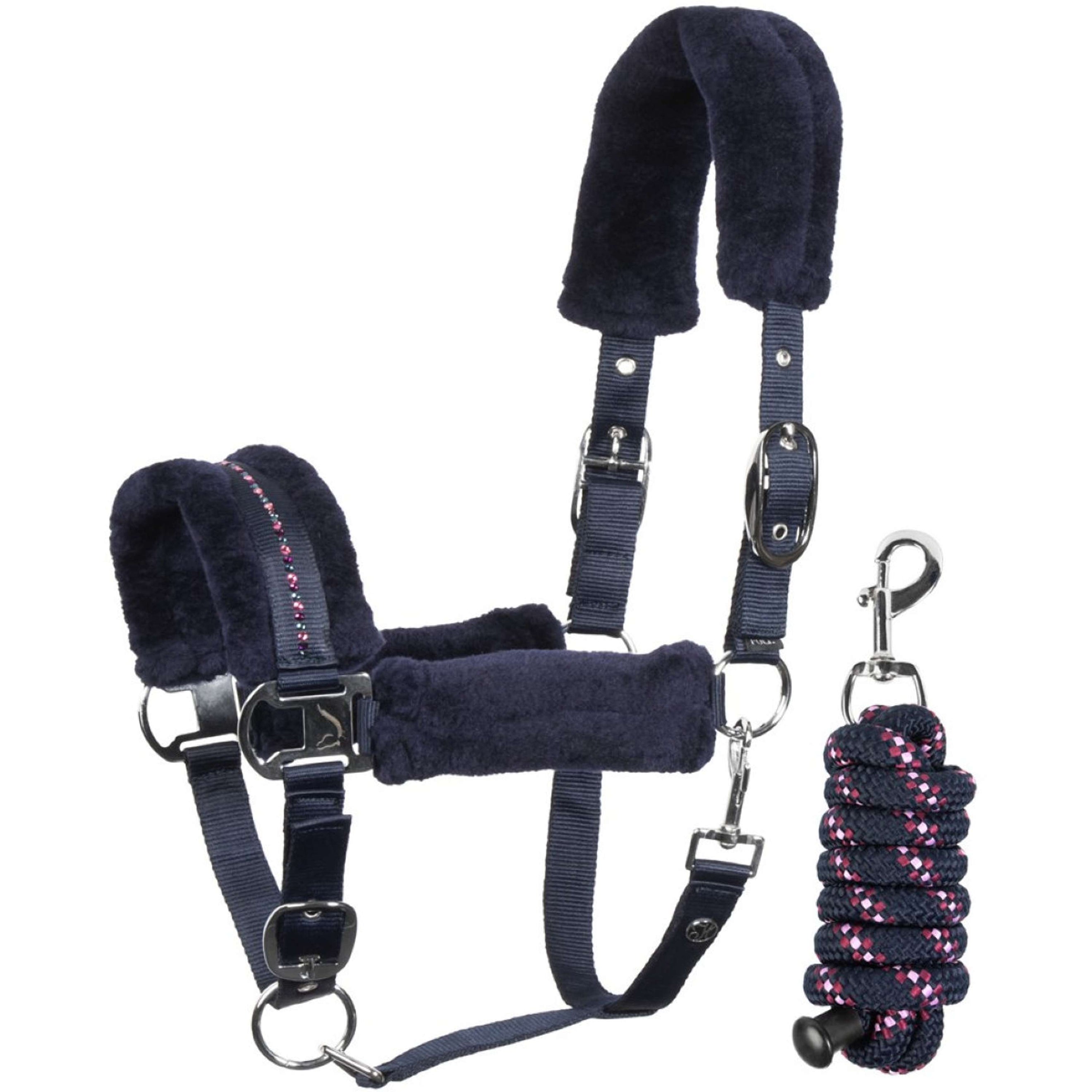 Harry's Horse Halsterset Denici Cavalli Purple Passion Crystal Peacoat