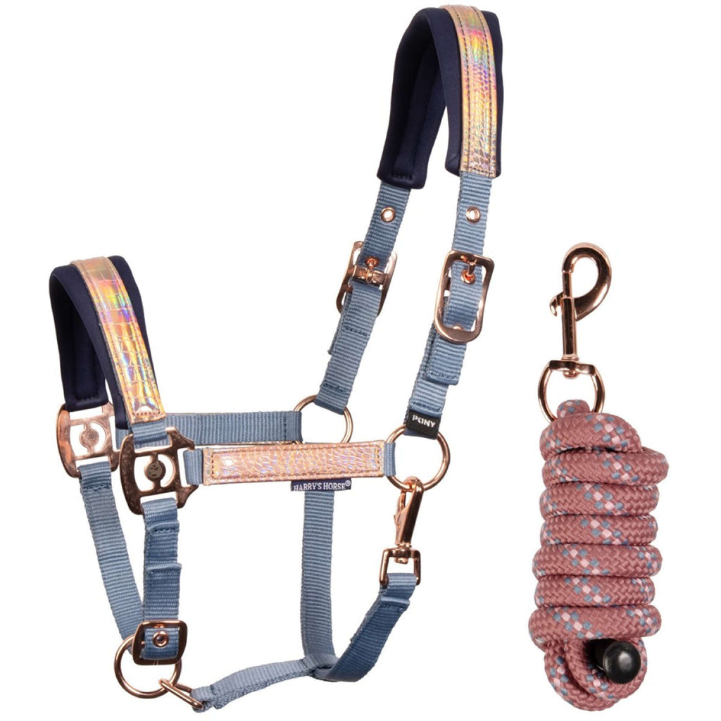 Harry's Horse Halsterset Diva Mauvewood Faded-Denim