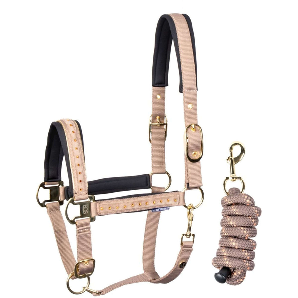 Harry's Horse Halsterset Crystal Taupe Grey