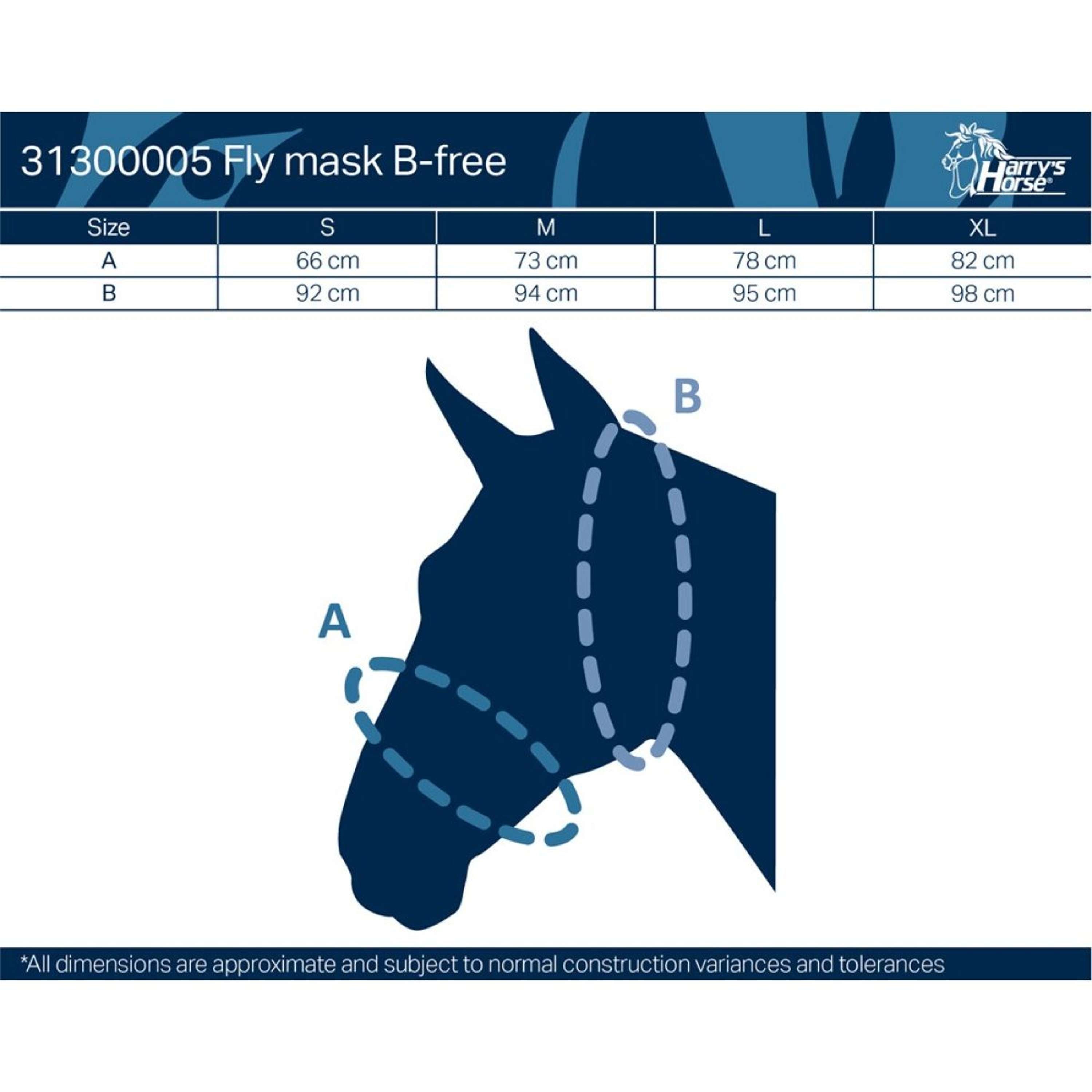 Harry's Horse Vliegenmasker B-free Grijs/Zwart