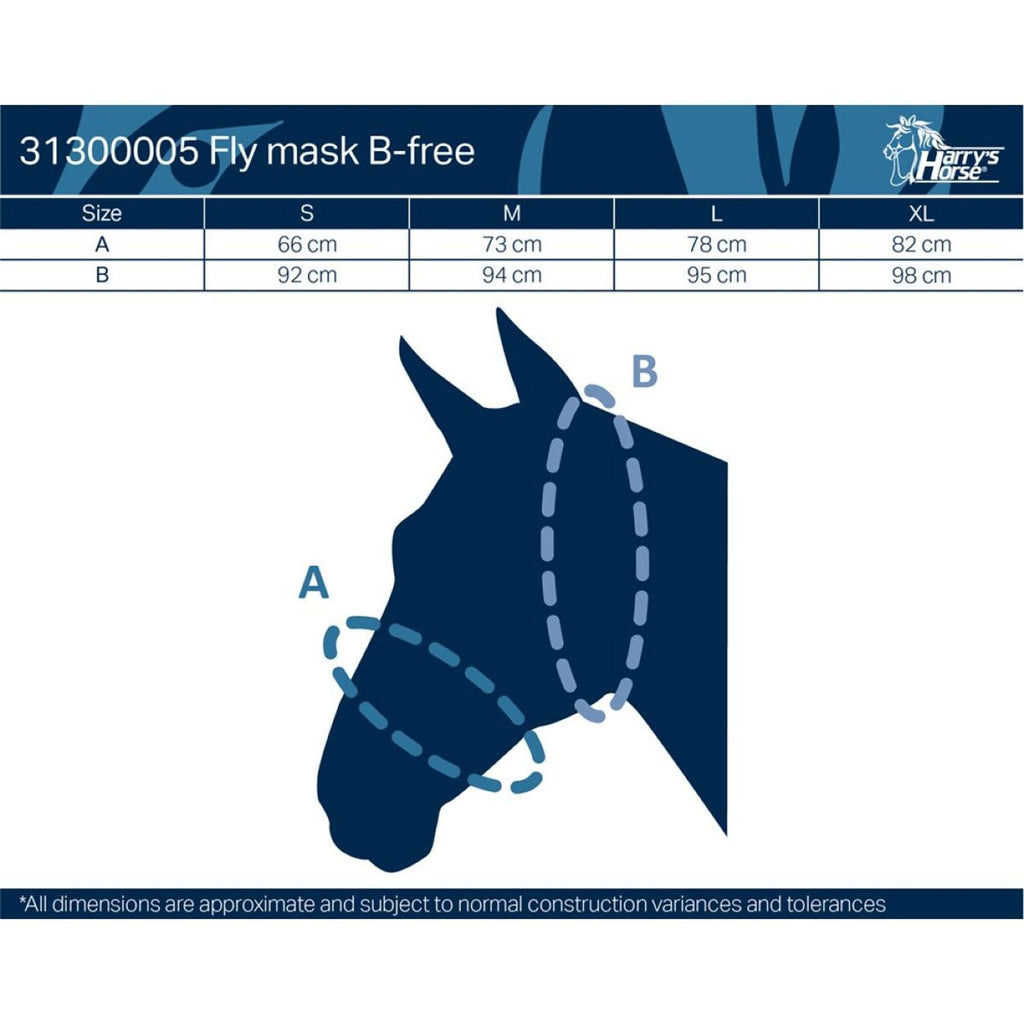 Harry's Horse Vliegenmasker B-free Grijs/Zwart