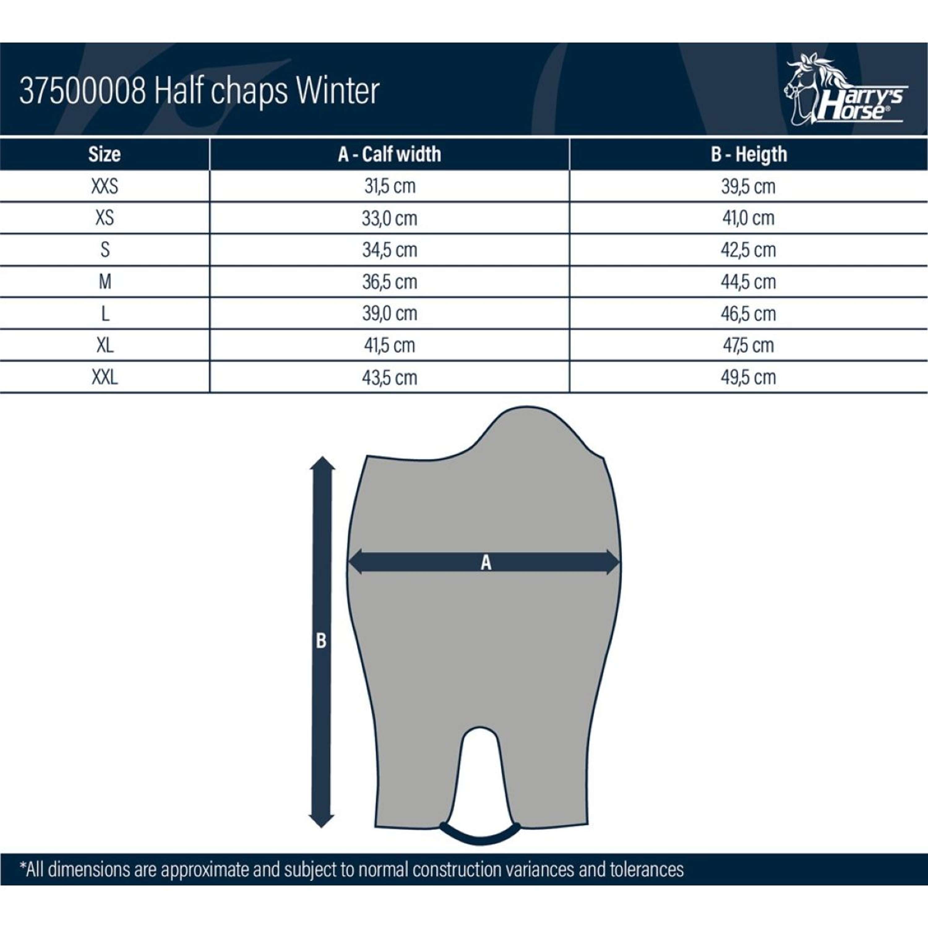 Harry's Horse Minichaps Winter Zwart