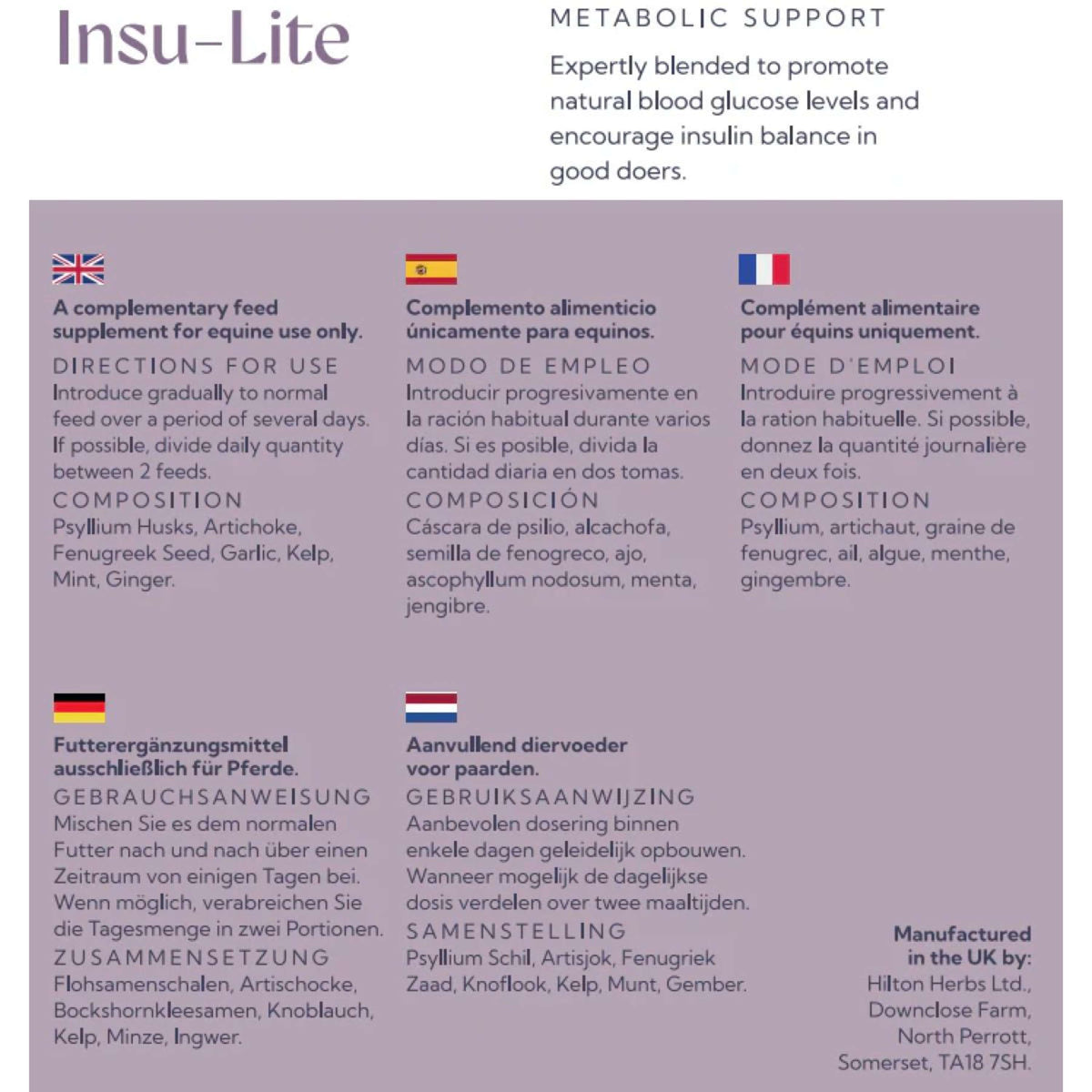 Hilton Herbs Insu-lite