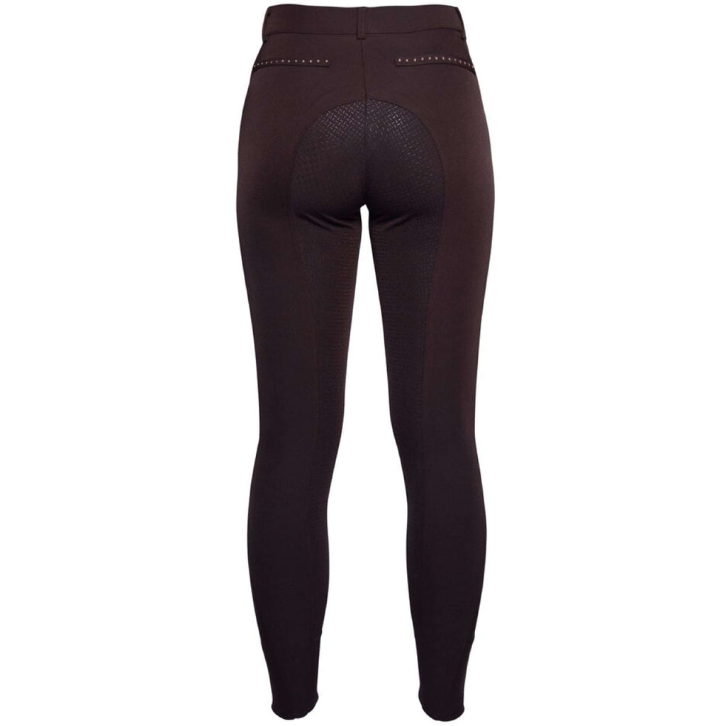 HKM Rijbroek Rosegold Glamour Full Grip Bruin/Rosegoud
