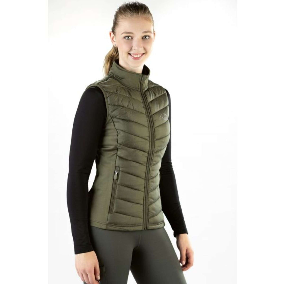 HKM Bodywarmer Jersey Basel Olijfgroen