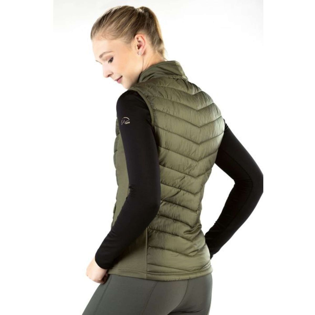 HKM Bodywarmer Jersey Basel Olijfgroen