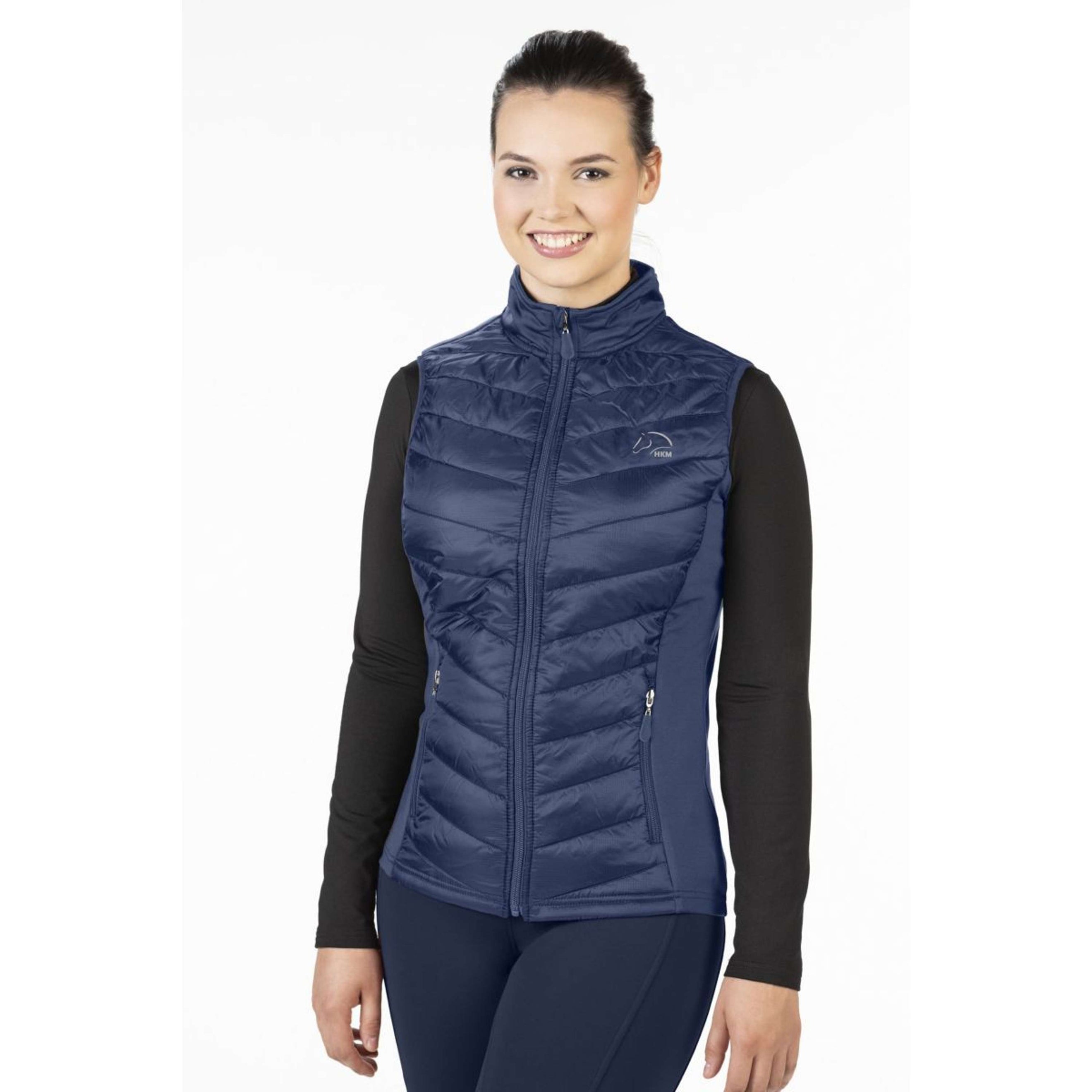 HKM Bodywarmer Jersey Basel Donkerblauw HKM Bodywarmer Jersey Basel Donkerblauw