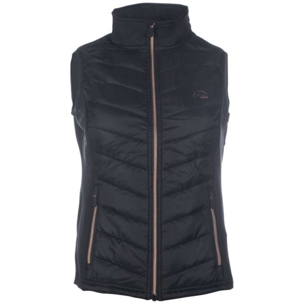 HKM Bodywarmer Jersey Basel Zwart/Rosegoud