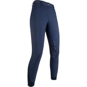 HKM Rijbroek Elegance Softshell Siliconen Knie Grip Donkerblauw