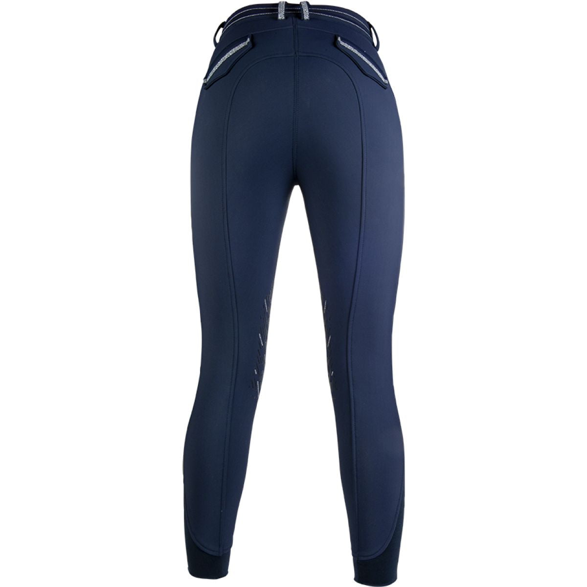 HKM Rijbroek Elegance Softshell Siliconen Knie Grip Donkerblauw