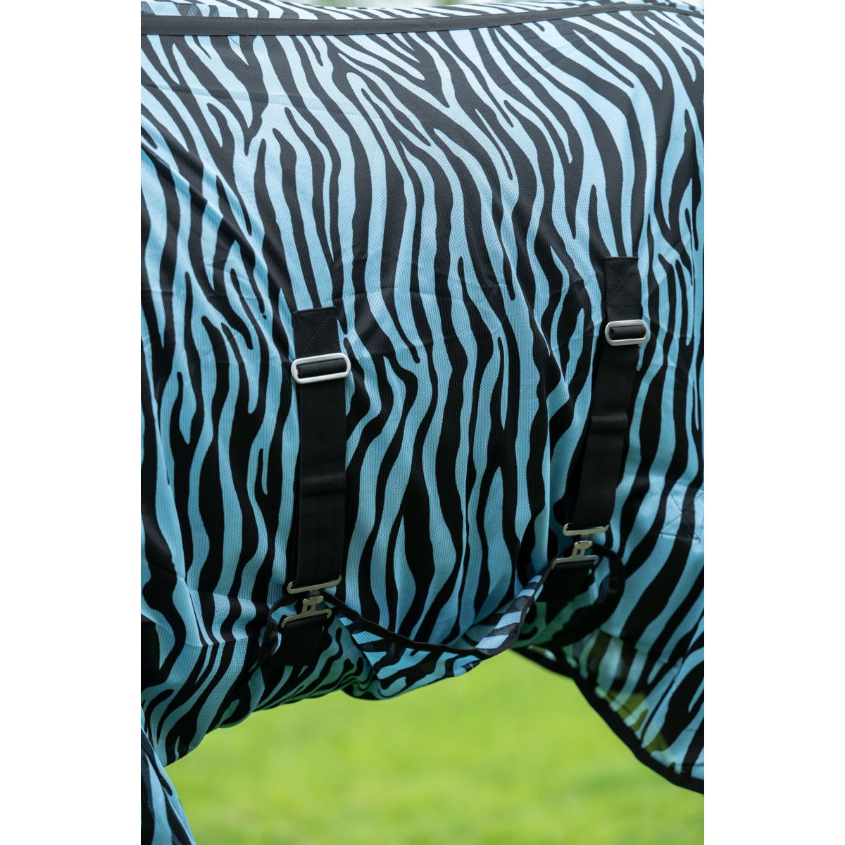 HKM Vliegendeken Zebra met Hals Aqua