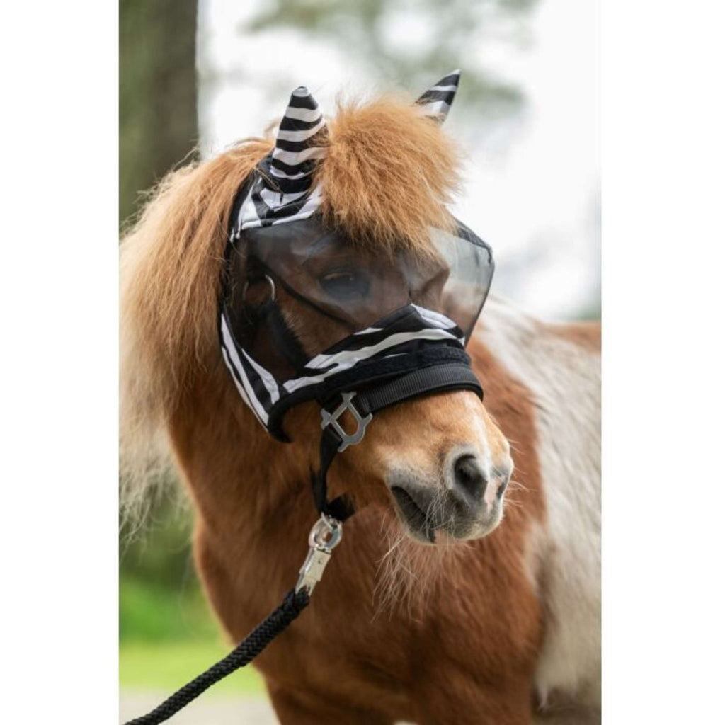 HKM Vliegenmasker Zebra Zwart/Wit