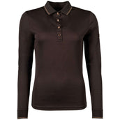 HKM Poloshirt Rosegold Glamour Longsleeve Bruin/Rosegoud