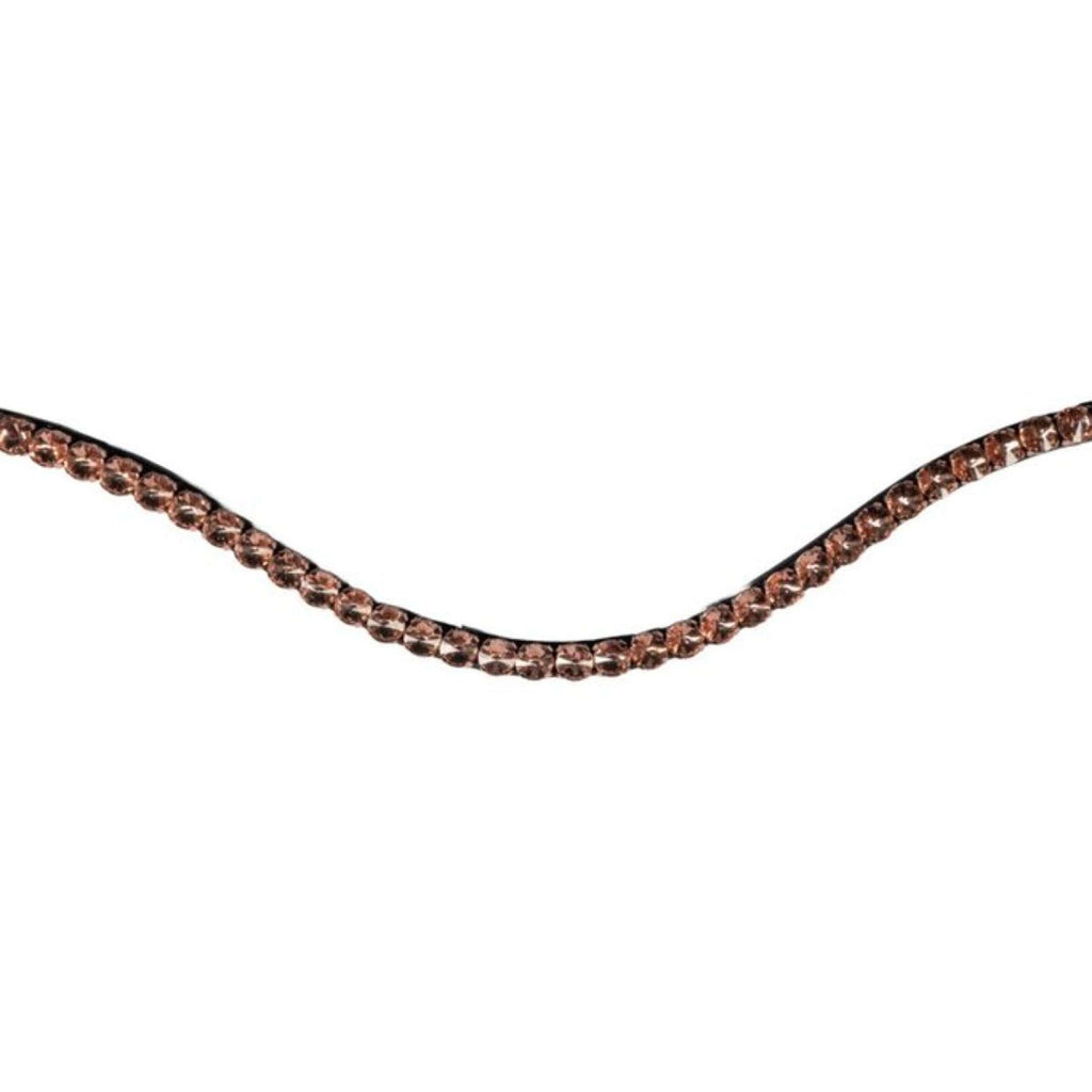 HKM Frontriem Rosegold Glamour Bruin/Rosegoud