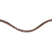 HKM Frontriem Rosegold Glamour Bruin/Rosegoud