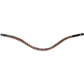 HKM Frontriem Rosegold Glamour Bruin/Rosegoud