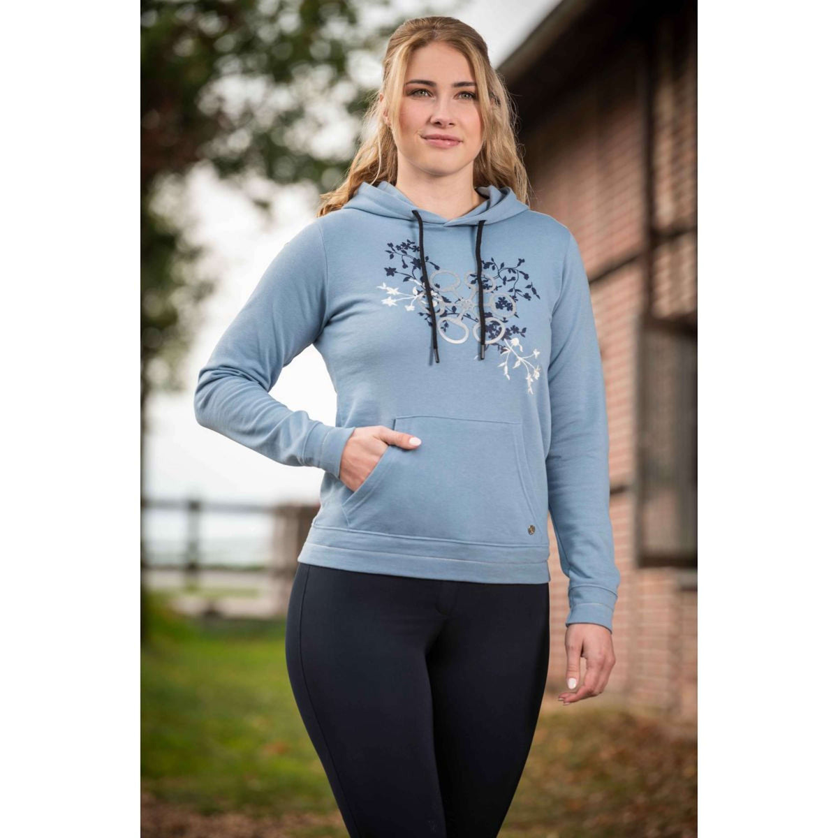 HKM Hoodie Bloomsbury Rookblauw