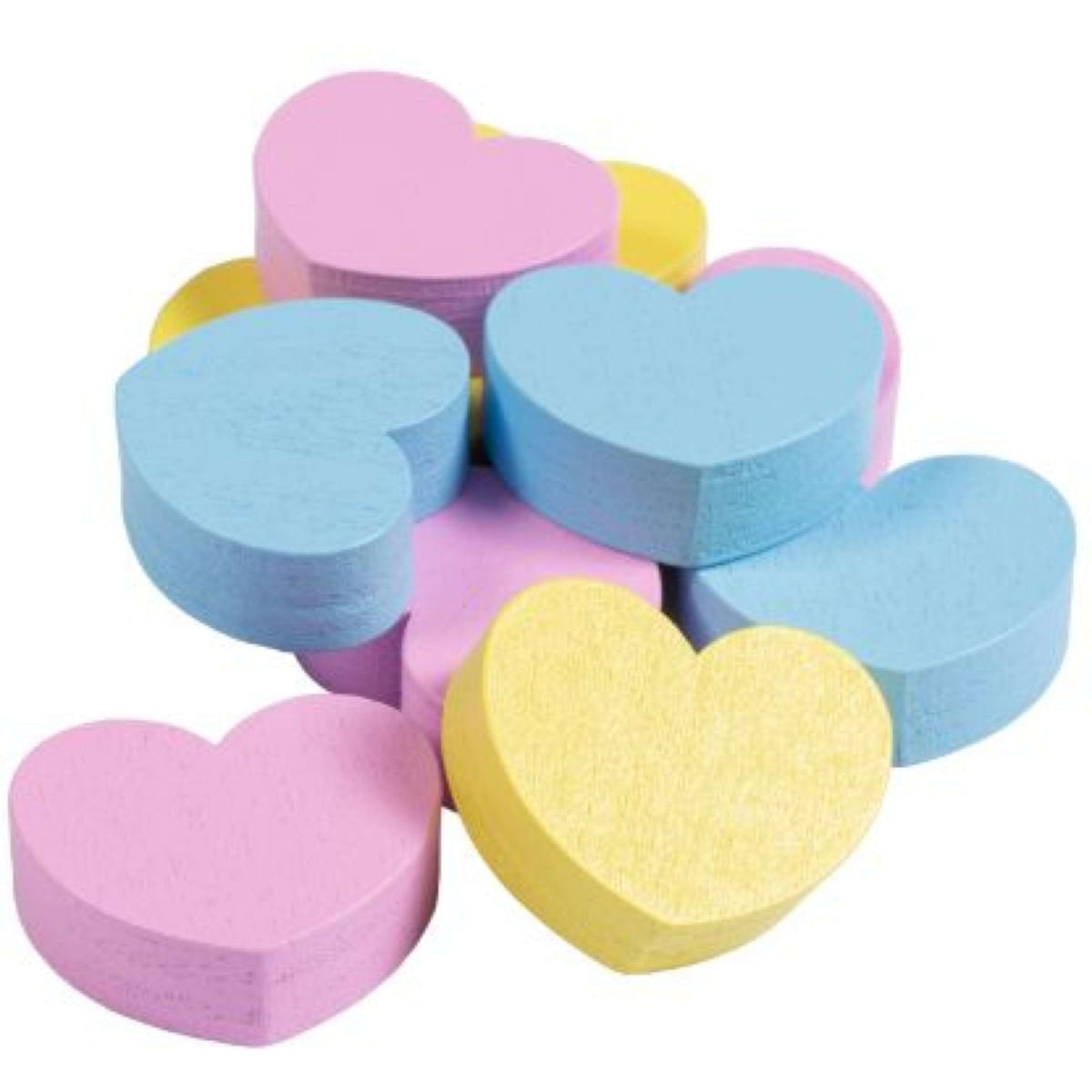 HKM Houten Snoepjes Hearts Aqua/Roze/Geel