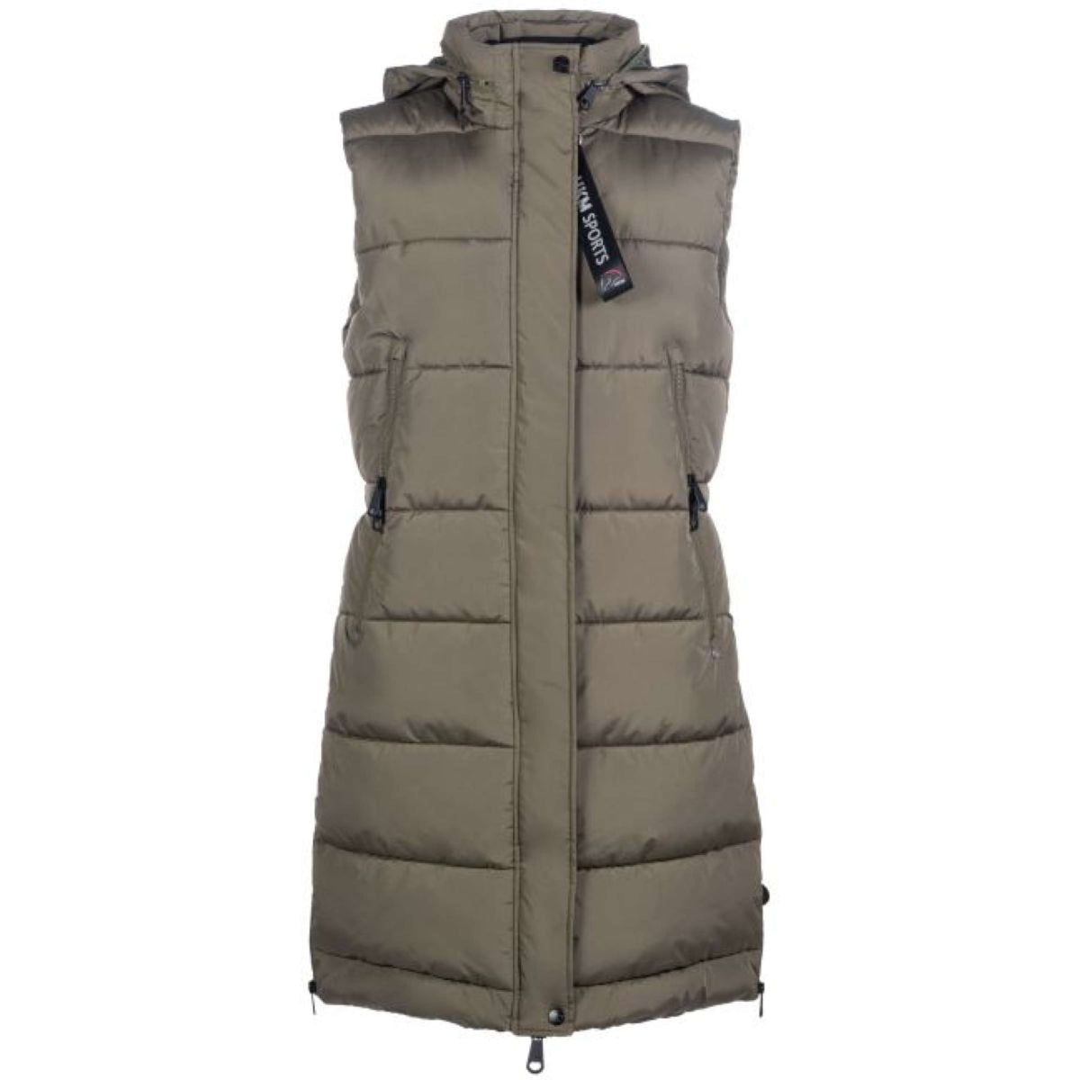 HKM Lange Bodywarmer Misty Khaki