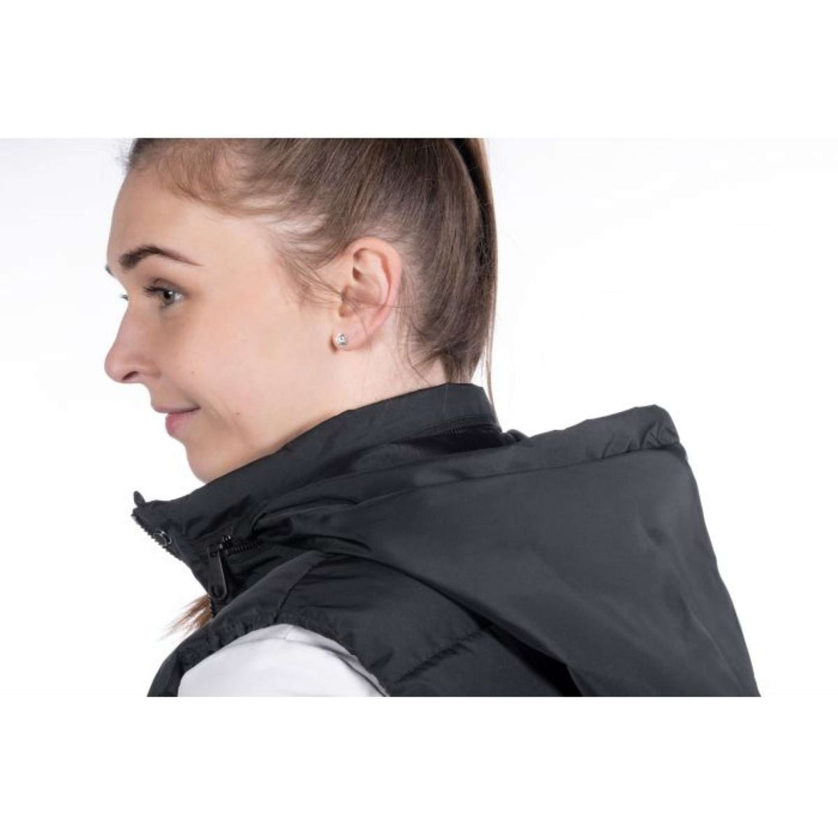 HKM Lange Bodywarmer Misty Zwart