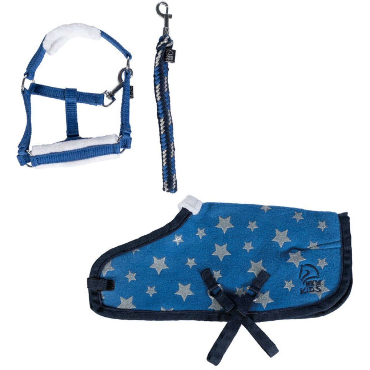 HKM Knuffel Pony Starterset Blauw