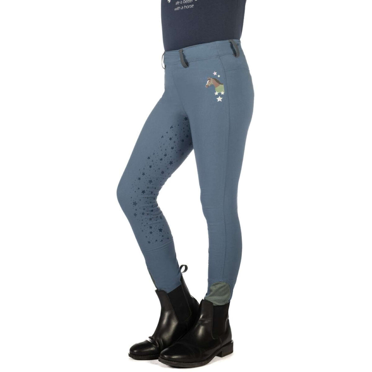 HKM Rijlegging Pony Dream II Full Grip Rook Blauw