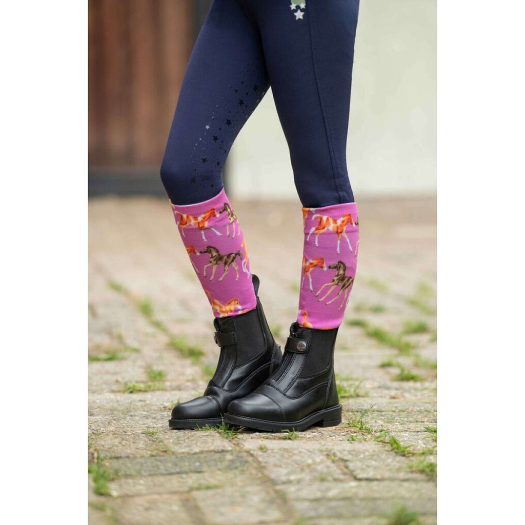 HKM Rijsokken Pony Club Roze