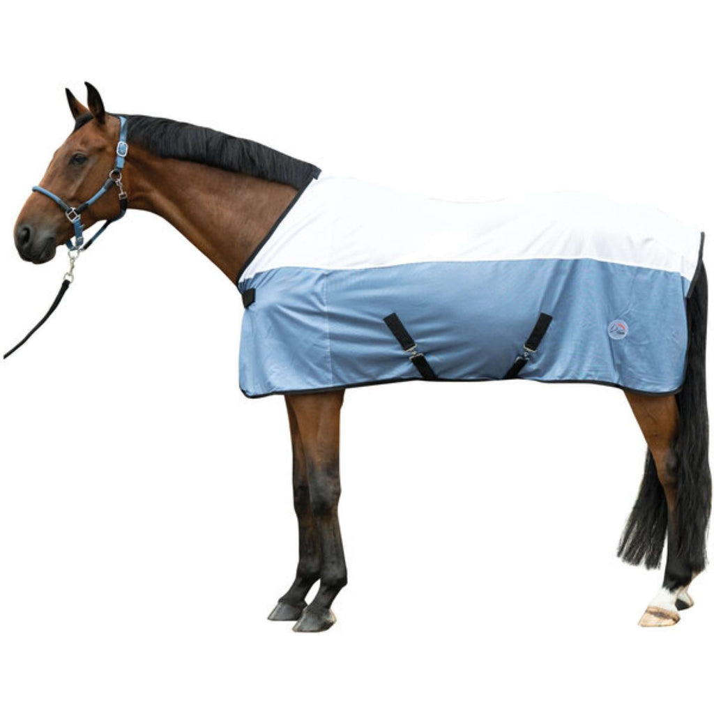HKM Vliegendeken Colourful Rook Blauw