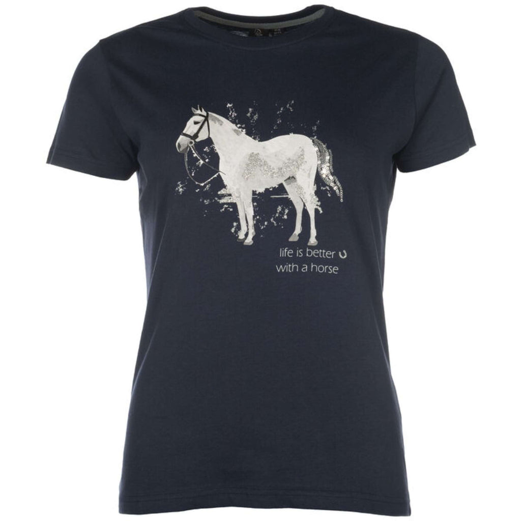 HKM T-Shirt Sparkle Donker Blauw