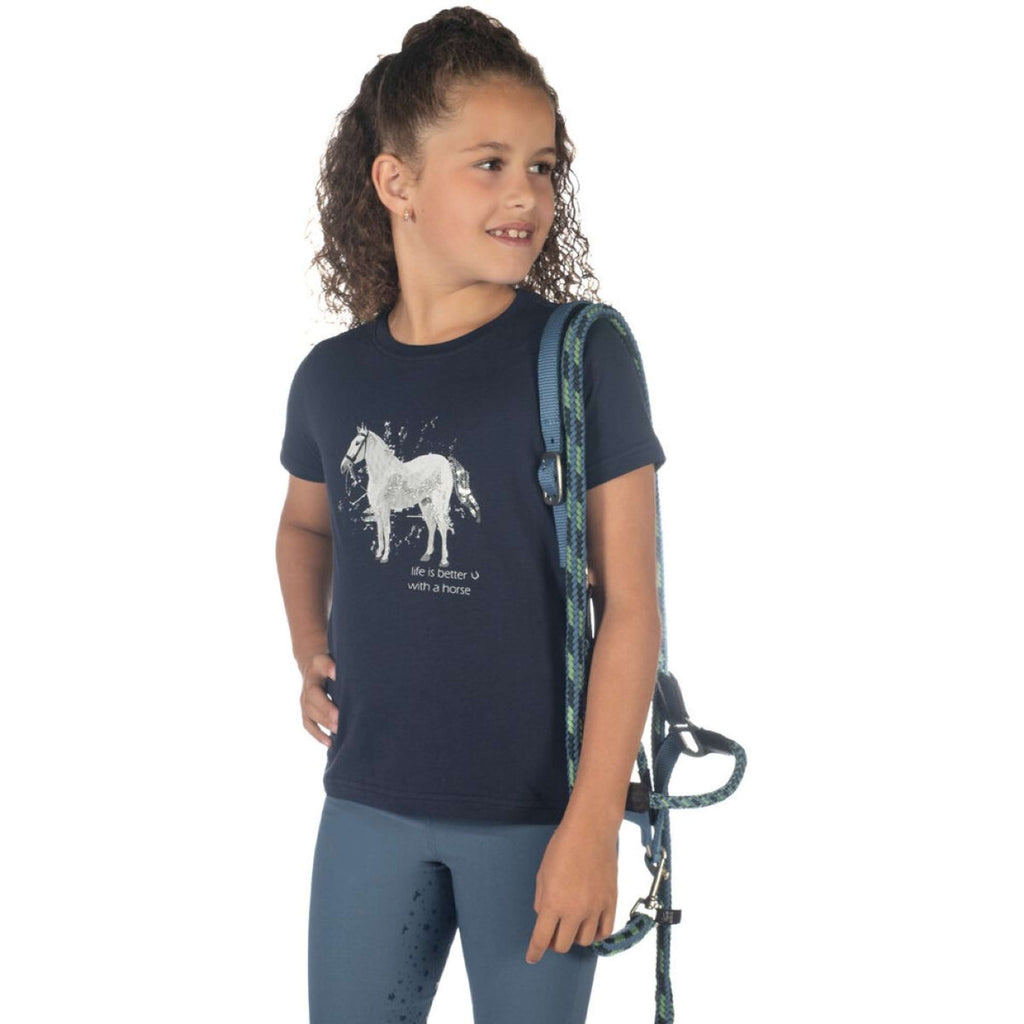 HKM T-Shirt Sparkle Donker Blauw