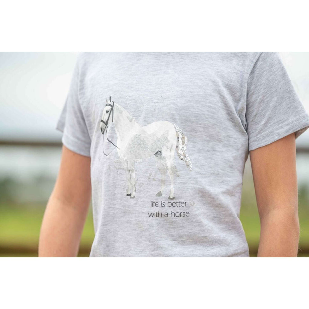 HKM T-Shirt Sparkle Grijs Melange