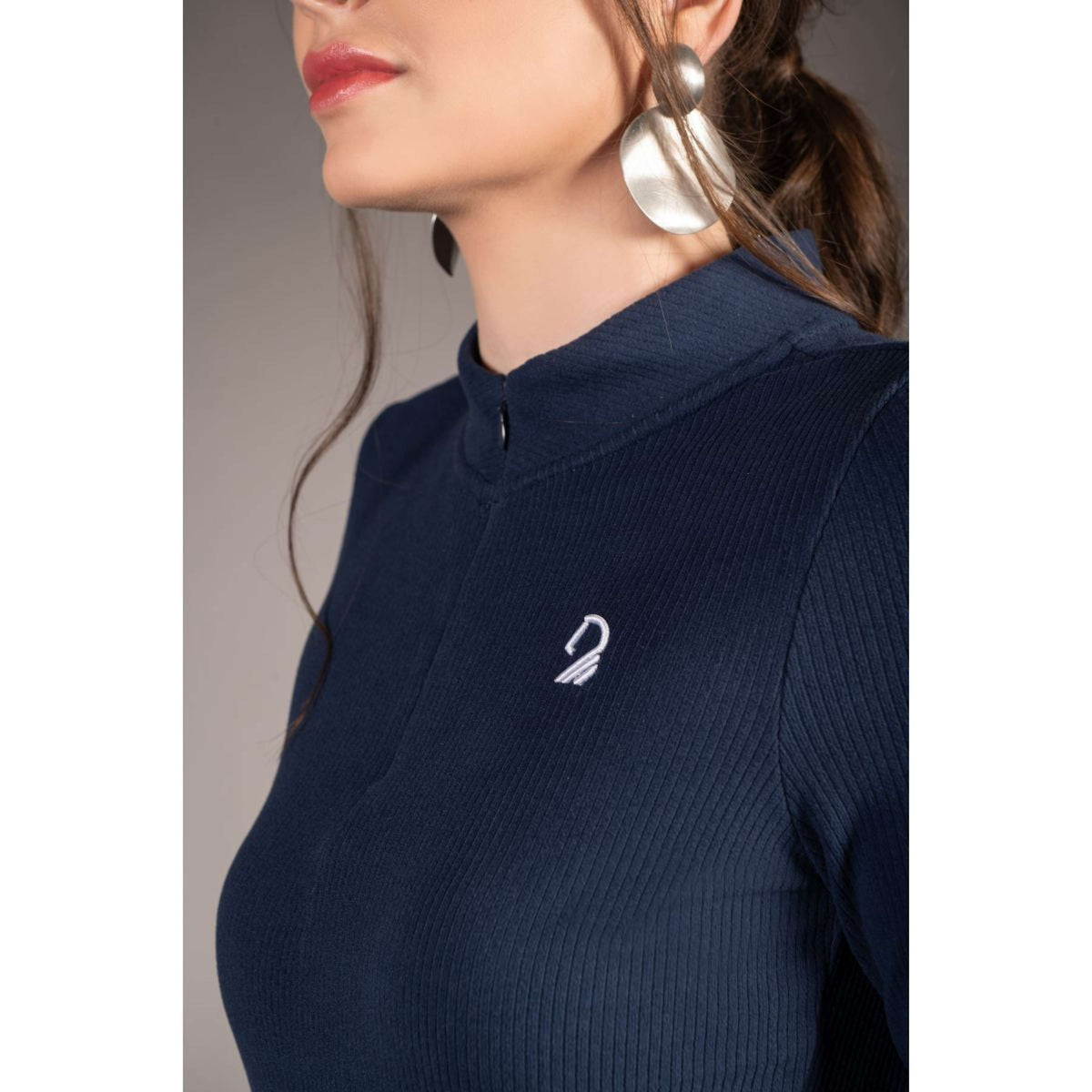 HKM Shirt Arezzo Soft Lange Mouwen Donkerblauw