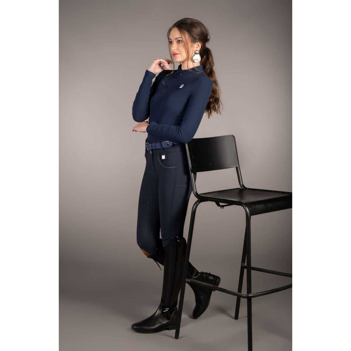 HKM Shirt Arezzo Soft Lange Mouwen Donkerblauw