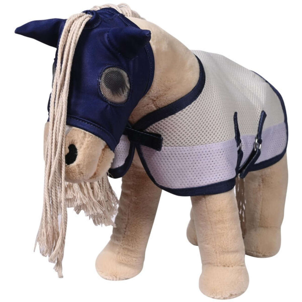 HKM Vliegenmasker Cuddle Horse Grijs/Blauw