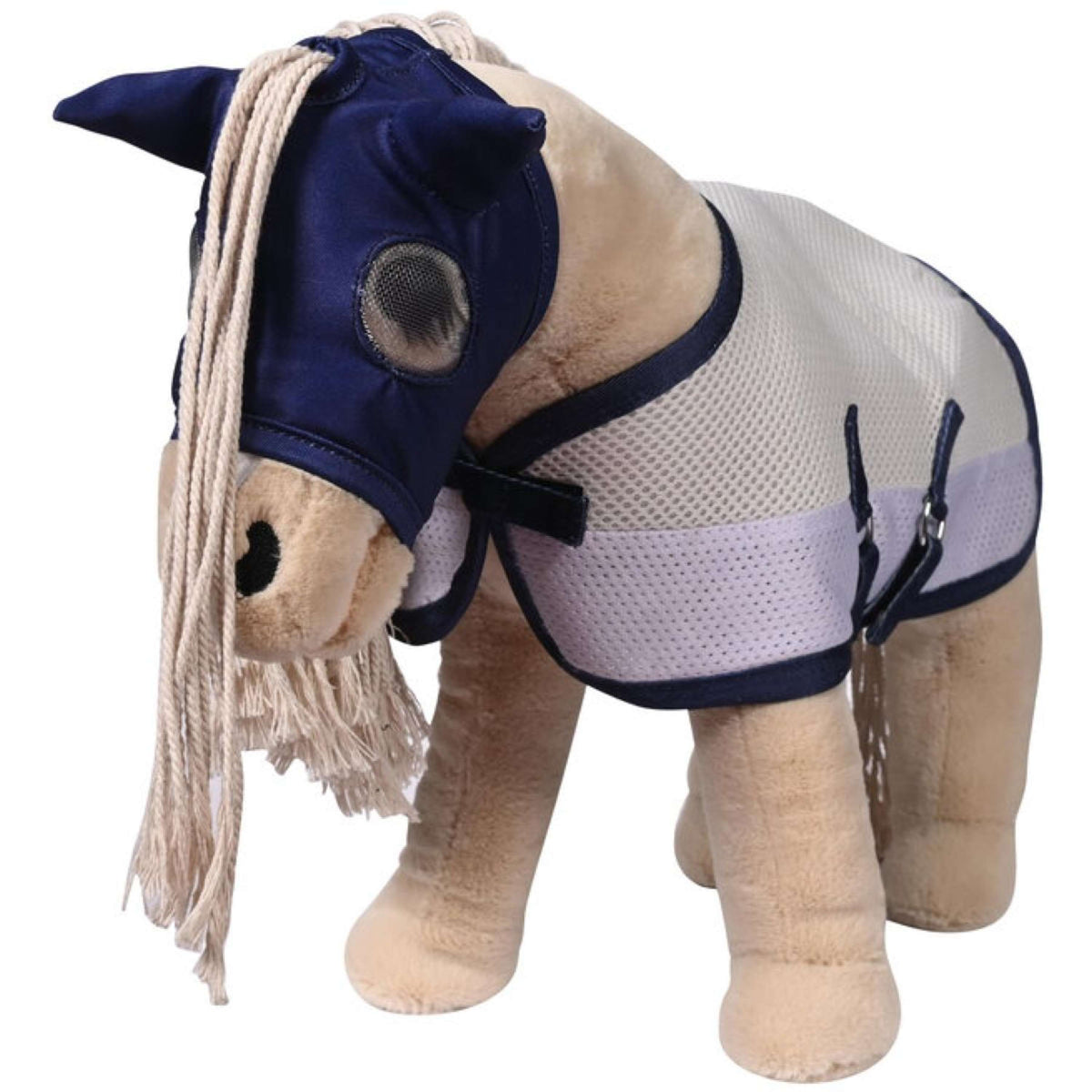 HKM Vliegenmasker Cuddle Horse Grijs/Blauw