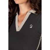 Lauria Garrelli Poloshirt Limone Mouwloos Zwart