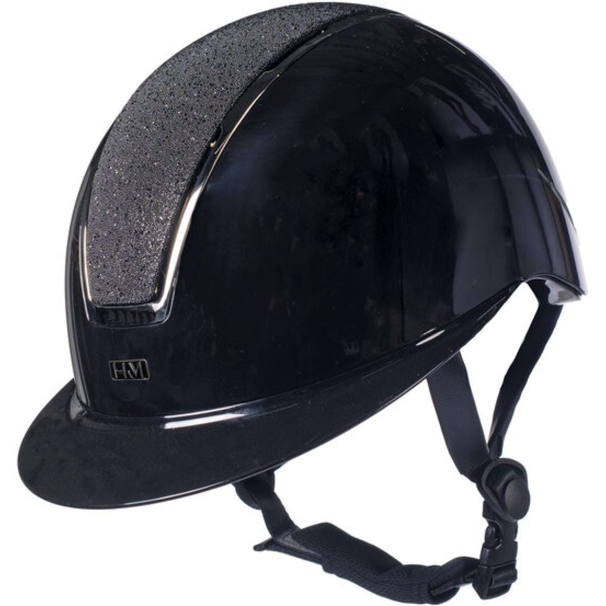 HKM Cap Lady Shield Brillant Zwart/Zilver