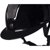HKM Cap Lady Shield Brillant Zwart/Zilver